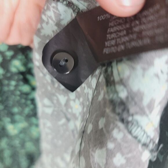 Zara Blogger Fave Angel Dress Maxi Tiered Smocked Size XS Green Black - Picture 7 of 11